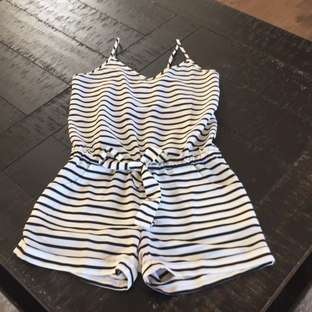 J crew striped romper